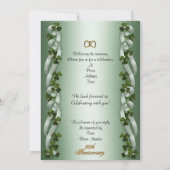 Invitation 50e anniversaire vow renouveau shamrock irlandais (Dos)