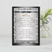 Invitation 50e anniversaire vow renouvellement formel noir &  (Debout devant)