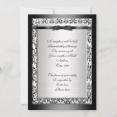 Invitation 50e anniversaire vow renouvellement formel noir &  (Dos)