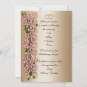 Invitation 50e anniversaire vow renouvellement lierre et lis (Dos)