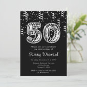 Invitation 50e anniversaire Zebra Imprimer Ballons avec Confe (Debout devant)