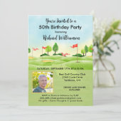 Invitation 50e Cinquantième anniversaire Hommes Photo Golf (Debout devant)