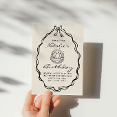 Invitation 50e coquette à main tirée à la main cinquante anni