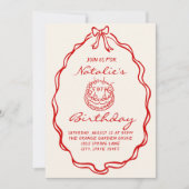 Invitation 50e coquette à main tirée à la main cinquante anni (Devant)