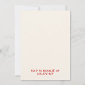 Invitation 50e coquette à main tirée à la main cinquante anni (Dos)