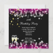 Invitation 50e Fabuleux Hot Pink Parties scintillant High Hee (Dos)