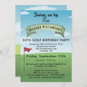 INVITATION 50E FÊTE D'ANNIVERSAIRE DE GOLF AVEC LE TEMPS (Devant / Derrière)