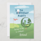 INVITATION 50E FÊTE D'ANNIVERSAIRE DE GOLF AVEC L'INVITATION  (Dos)