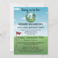 50E FÊTE D'ANNIVERSAIRE DE GOLF AVEC L'INVITATION