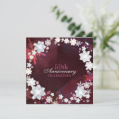 Invitation 50e fête d'anniversaire de mariage d'hiver (Debout devant)