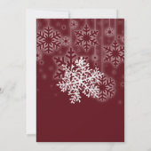 Invitation 50e Fête d'anniversaire d'hiver Flammes de neige r (Dos)