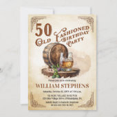 Invitation 50e fête d'anniversaire du tonneau de whisky à l'a (Devant)
