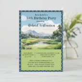 Invitation 50e fête d'anniversaire Fête de Golf pour hommes (Debout devant)