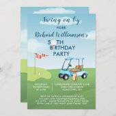 Invitation 50e fête d'anniversaire Fête de Golf pour hommes (Devant / Derrière)