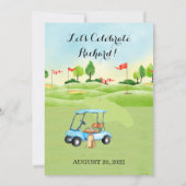 Invitation 50e fête d'anniversaire Fête de Golf pour hommes (Dos)