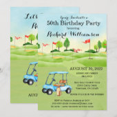 Invitation 50e fête d'anniversaire Fête de Golf pour hommes (Devant / Derrière)