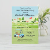 Invitation 50e fête d'anniversaire Fête de Golf pour hommes (Debout devant)