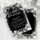 Invitation 50e fête d'anniversaire Hiver Wonderland Snowflake