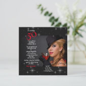 Invitation 50e fête d'anniversaire Jeune fille Cocktail Invit (Debout devant)