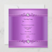 Invitation 50e fête d'anniversaire Purple Pink Pearl Damask (Dos)