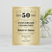 Invitation 50e fête du Mariage - Black or (Debout devant)
