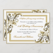 Invitation 50e Golden Wedding Anniversary (Devant / Derrière)