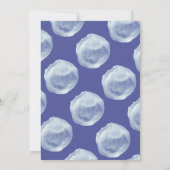 Invitation 50e Indigo Blue Bubbles Anniversaire Fête Invitati (Dos)