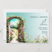 Invitation 50e Jardin Floral Anniversaire (Devant)