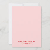 Invitation 50e Main tiré rouge Bow Martini Cinquante Annivers (Dos)