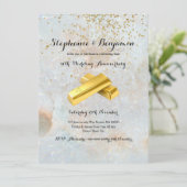 Invitation 50e Mariage de Parties scintillant d'or Anniversai (Debout devant)