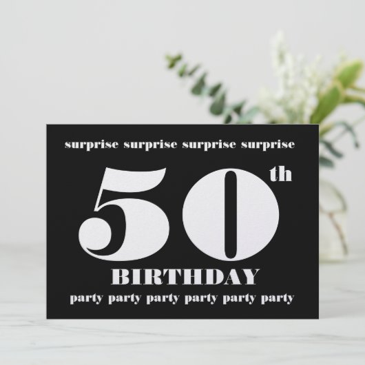 Invitation 50e Modèle d'invitation à la fête d'anniversaire S (Debout devant)