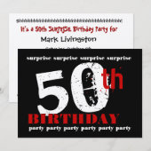 Invitation 50e Modèle d'invitation à la fête d'anniversaire S (Devant / Derrière)