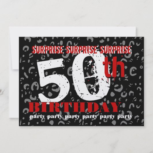 Invitation 50e Modèle d'invitation à la fête d'anniversaire S (Devant)