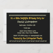 Invitation 50e Modèle d'invitation à la fête d'anniversaire S (Dos)