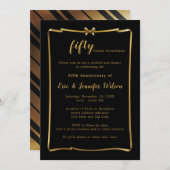 Invitation 50e ou TOUTE ANNÉE Mariage (Devant / Derrière)