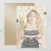 Invitation 50e photo moderne et élégant Anniversaire (Devant / Derrière)