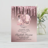 Invitation 50e Rose surprise Anniversaire Parties scintillant (Debout devant)