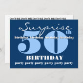 Invitation 50e SUPRISE Anniversaire Modèle d'invitation V4 (Devant / Derrière)