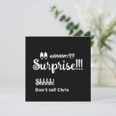 Invitation 50e Surprise Anniversaire Fun Black White (Debout devant)