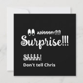 Invitation 50e Surprise Anniversaire Fun Black White (Devant)