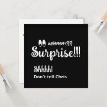 50e Surprise Anniversaire Fun Black White
