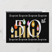 Invitation 50e SURPRISE Modèle d'invitation à la fête d'anniv (Devant / Derrière)