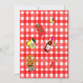 Invitation 50e Thème italien Citron Rouge Blanc Botanique (Dos)