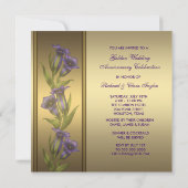 Invitation 50e violettes pour jubilé d'or (Dos)