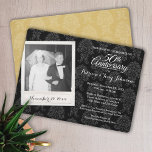 Invitation 50e Wedding Anniversary with Vintage Photo<br><div class="desc">An elegant yet modern design with a photo frame on one side and the information on the second side.</div>