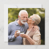 Invitation 50ème anniversaire de Mariage d'or 2 Carré photo (Dos)