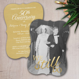 Invitation 50ème anniversaire du Mariage avec photo - Nous le
