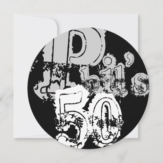 Invitation 50ème de Phil (ronde) (Devant)