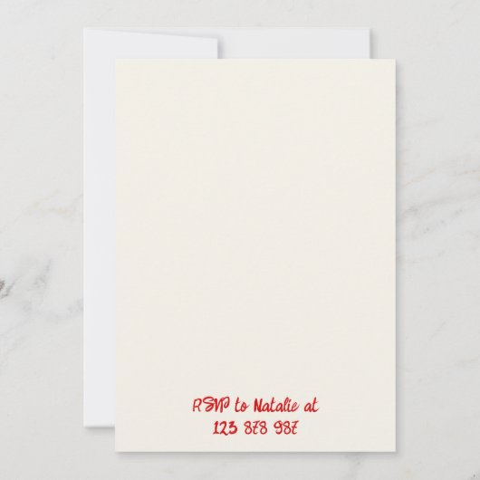 Invitation 50ème Main Peint Drawn Quirky Fun Frame Anniversai (Dos)