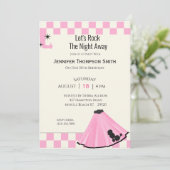 Invitation 50's Cinquante Pink Poodle Jupe Anniversaire (Debout devant)